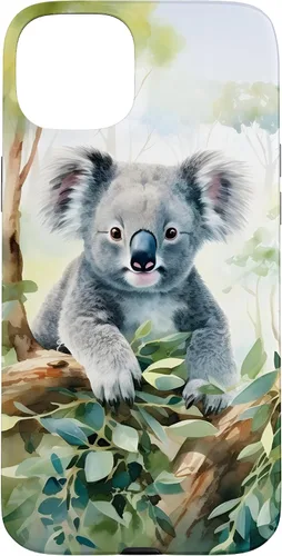 Vista 9 de Adorable Koala in a Tree Watercolor Case for iPhone 17