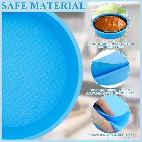Vista 3 de Protector de silicona para tartas de queso de 9 pulgadas, protector de molde desmontable antiadherente sin BPA para tartas de queso, evita que