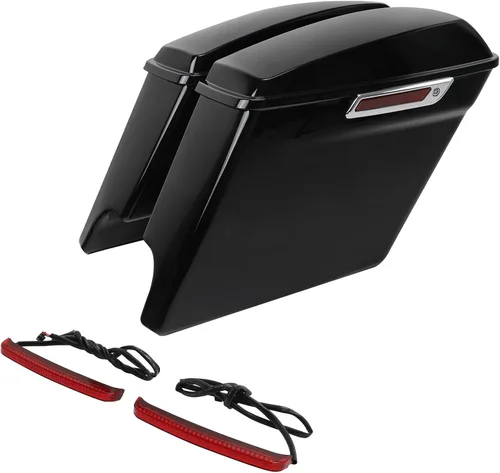 Vista 17 de TCT-MOTORPARTS - Alforjas rígidas con pestillo, color negro mate
