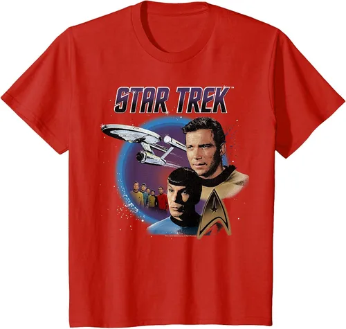 Vista 66 de Star Trek Original Series Vintage Enterprise T-Shirt Baby Blue