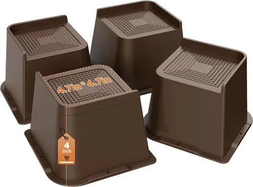Vista 21 de MYMULIKE Elevadores de Cama Resistentes, Elevadores de Muebles de Gran Tamaño, Soporta Hasta 6000 Libras, Eleva 1 Pulgada para Sillón, Sofá, Mesa