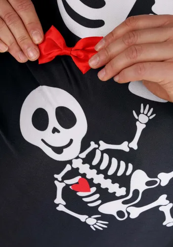 Vista 4 de Disfraz de Esqueleto de Maternidad Talla Plus para Mujer Multicolor