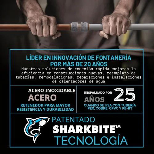 Vista 4 de SharkBite Válvula de bola máxima de 1/2 pulgada con ventilación de drenaje y pestaña de montaje, empuje para conectar accesorios de plomería