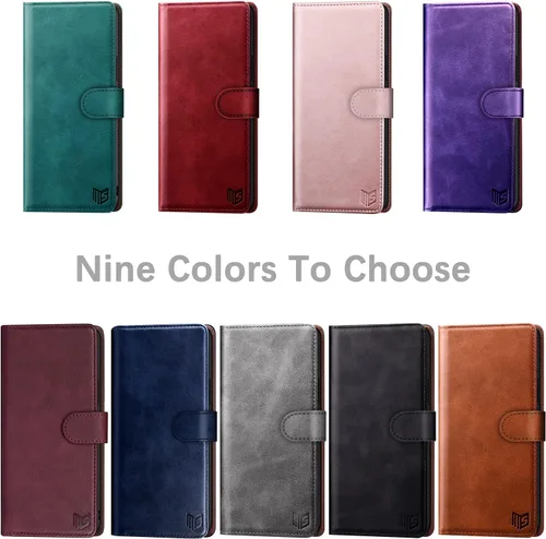 Vista 3 de SUANPOT Funda de piel tipo cartera para Samsung Galaxy S10e de 5.8 pulgadas (sin S10 de 6.2 pulgadas) con bloqueo RFID, tarjetero para tarjetas