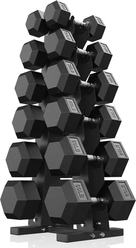 Vista 26 de Hex Dumbbell Sets with Rack, 85-560lb Dumbbell Weight Set & Storage Rack