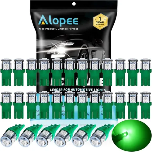 Vista 14 de Alopee Paquete de 10 bombillas LED 4114 de polaridad no polar, luz diurna blanca, T25, 4114, DC 12V, para bombilla de luz de freno trasero de señal