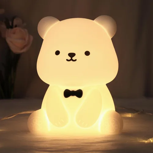 Vista 21 de Luz Nocturna de Axolotl, Linda Luz Nocturna para Niños, Lámpara Nocturna de Silicona para Guardería de Animales, Luz Nocturna LED Recargable