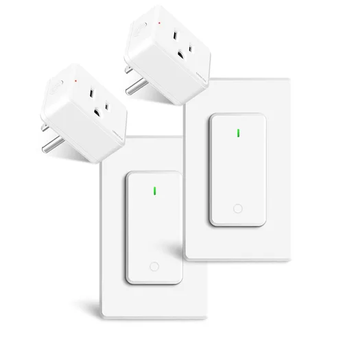 Vista 19 de Toma de control remoto, interruptor de luz y enchufe remoto greencycle con interruptor de luz inalámbrico, rango de 500 pies, no necesita cableado