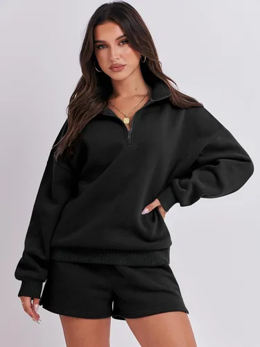 Vista 2 de ANRABESS Conjunto de dos piezas para mujer, conjunto de manga larga para gimnasio, ropa de moda de otoño 2024