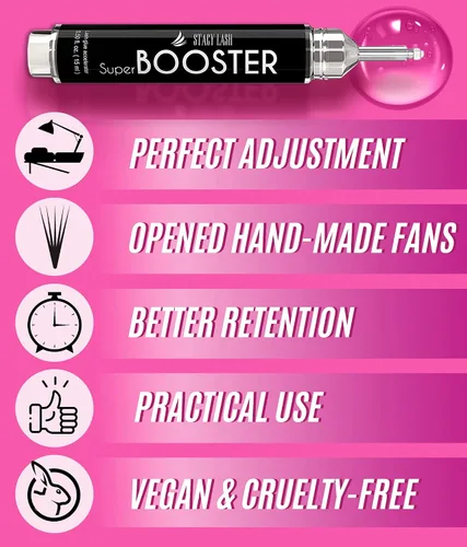 Vista 3 de Super Booster & Extra Strong Evolution Advanced - Pegamento para extensión de pestañas, 0.5 a 1 segundo, retención 7 semanas, acelerador y activador