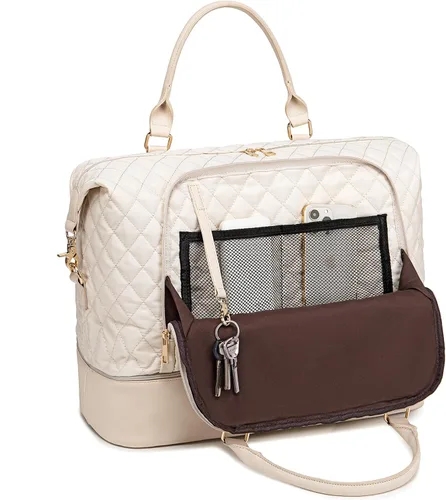 Vista 52 de CAMTOP - Bolsa de viaje de fin de semana para mujer, bolsa de lona con espacio para laptop de15.6 pulgadas