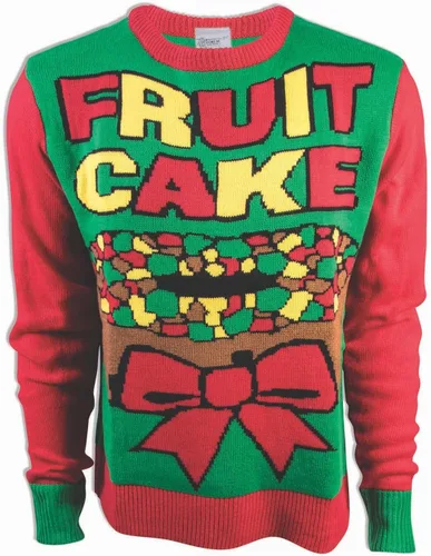 Vista 5 de Forum Novelties Suéter de Navidad feo de la torta de fruta