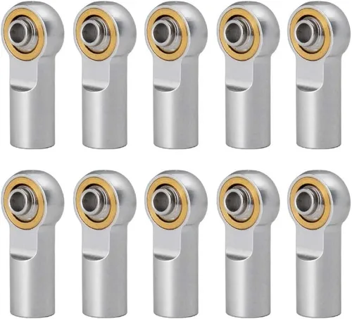 Vista 9 de QUE-T 10pcs Metal Link Rod End M4 Ball Joint Head para RC Crawler Car (negro)