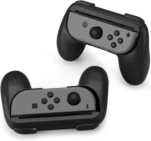 Vista 6 de HLRAO Accesorios de mango de agarre compatibles con Nintendo Switch Joy-Con Controller, kit de mango de repuesto para Nintendo Switch Joy Cons con 8