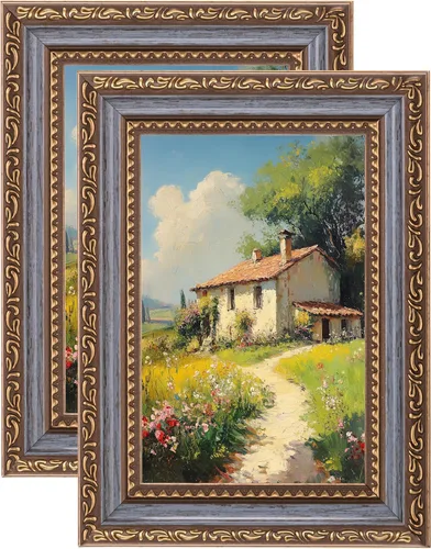Vista 55 de eletecpro 8x10 Vintage Picture Frame, Glass Cover, Gold, 2-Pack Dorado