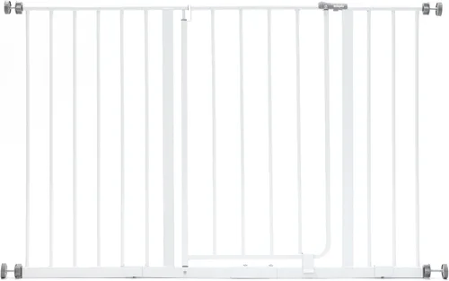 Vista 6 de Regalo fácil de abrir Walk través de seguridad puerta de metal extra Wide, Blanco