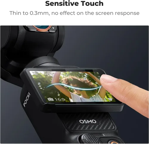 Vista 2 de K&F CONCEPT Protector de pantalla de lente para DJI Osmo Pocket 4/3, accesorios de película de vidrio templado, protector de pantalla de vidrio
