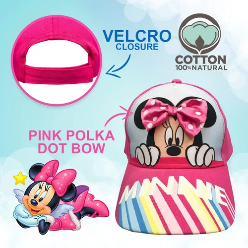 Vista 3 de Disney Minnie Mouse - Gorra de béisbol para niñas