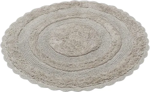 Vista 4 de The Home Talk Tapete de baño de algodón de alta calidad, antideslizante, extra absorbente, para spa, ducha, bañera, sala de estar, cálido, suave