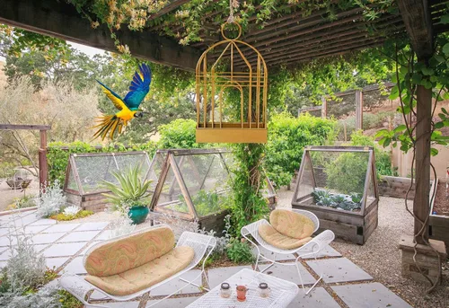 Vista 5 de Soporte de bobina de mosquito de metal portátil, soporte de incienso retro, jaula colgante para pájaros, decoración de jardín para el hogar, bar