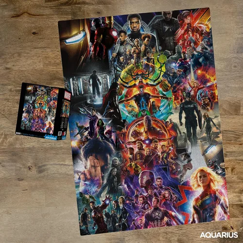 Vista 3 de Aquarius Marvel Avengers Collage (rompecabezas de 3000 piezas) – Sin deslumbramiento – Ajuste de precisión – Mercancía y coleccionables con licencia