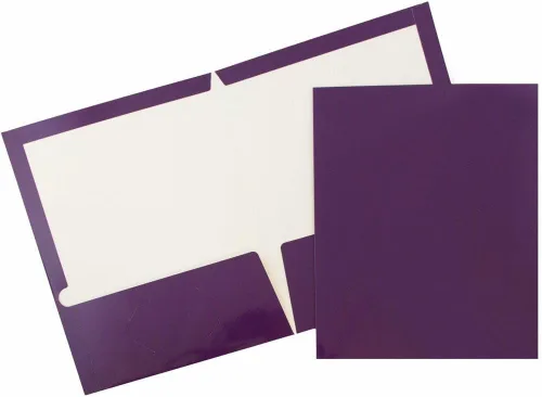 Vista 55 de JAM PAPER Carpetas brillantes laminadas con dos bolsillos, color azul bebé, paquete de 3