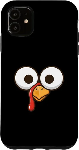 Vista 8 de Funny Cartoon Turkey Face, Big Eyes Thanksgiving Turkey Day Case for iPhone 16