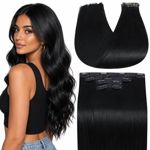 Vista 16 de Full Shine - Extensiones de cabello sin costuras con clip, color marrón oscuro