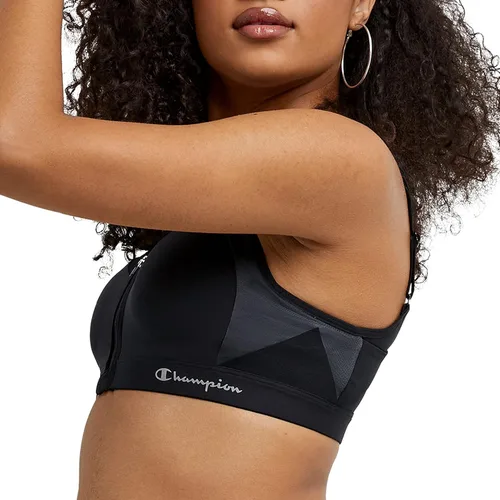 Vista 3 de Sujetador deportivo con cremallera y control de movimiento para mujer Champion