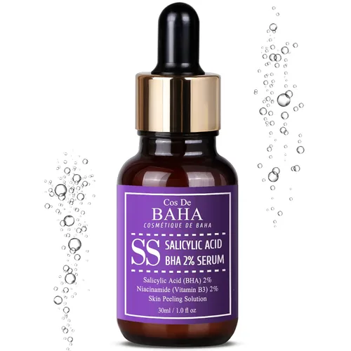 Vista 6 de BHA - Suero para el cuidado de los poros al 2% de 1.0 fl oz, suero facial de ácido salicílico, fórmula exfoliante suave, mejora de la textura