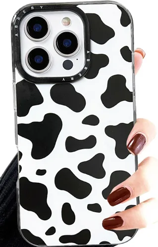 Vista 27 de Abbery Diseñado para iPhone 8 Plus/7 Plus/6 Plus/6S Plus Funda transparente con estampado de vaca, linda funda protectora de silicona TPU