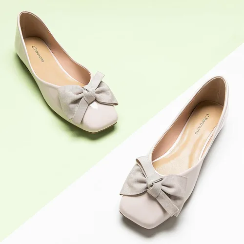 Vista 2 de C.Paravano Zapatos planos de mujer I Zapatos de punta cuadrada para mujer I Zapatos planos I Zapatos planos para mujer I Zapatos planos para mujer I