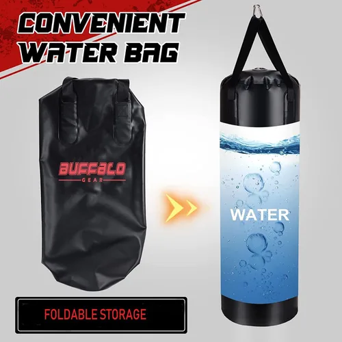 Vista 6 de Buffalo Gear Saco de boxeo de agua pesada, 225 libras, 165 libras, 86 libras, saco de boxeo ajustable para kickboxing, boxeo, gimnasio