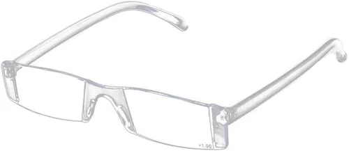 Vista 8 de VEVESMUNDO Gafas de lectura transparentes sin montura para hombres y mujeres, elegantes lectores estrechos