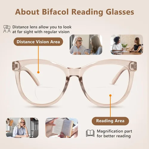 Vista 3 de EASY READ Bifocal Reading Glasses for Women,Blue Light Blocking Computer Readers,Stylish Anti Glare Women Eyeglasses