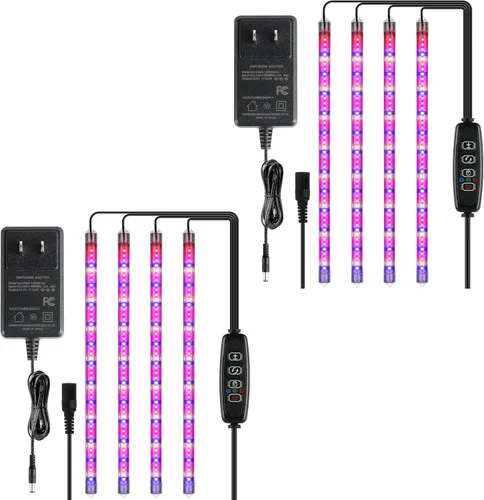Vista 14 de iPower 21 Luz LED de Crecimiento con Espectro Completo para Plantas de Interior, Cuello de Cisne Ajustable, 3 Modos de Luz y 10 Niveles Regulables