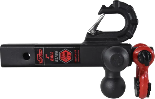 Vista 6 de TOPTOW Enganche de remolque de tres bolas con bolas de enganche triple negro mate de 1-7/8 pulgadas, 2 pulgadas, 2-5/16 pulgadas, multiajuste