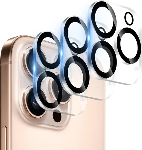 Vista 9 de Protector de lente de cámara (paquete de 3) compatible con iPhone 12 Pro Max, protector de lente de cámara, transparente, HD, antiarañazos