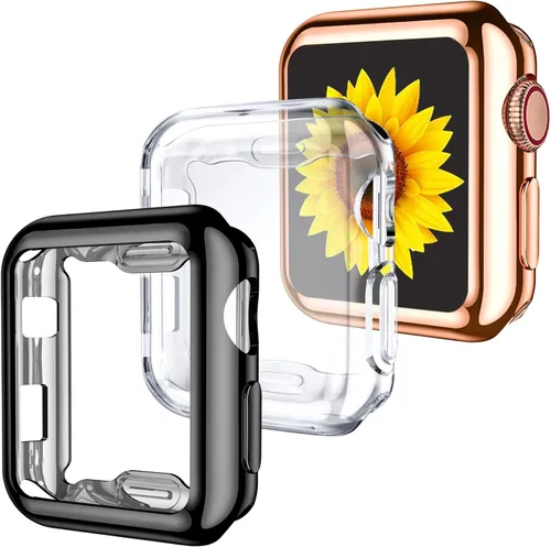 Vista 18 de GEAK - Juego de 3 fundas protectoras TPU compatibles con Apple Watch Series 11 10, protector de pantalla de 1.65 pulgadas, funda protectora completa