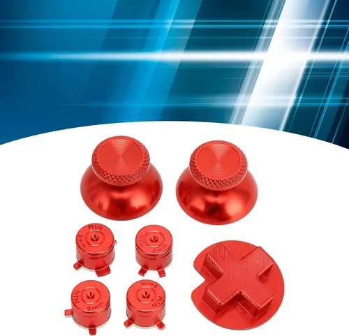 Vista 2 de Botones metálicos para controlador de juego, para Switch Pro Controller D Pad ABXY aleación de aluminio botones de reparación botones de repuesto