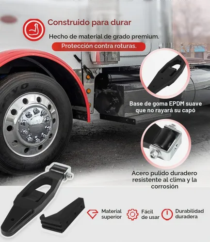 Vista 4 de Paquete de 2 para base de pestillo de campana Peterbilt Kenworth