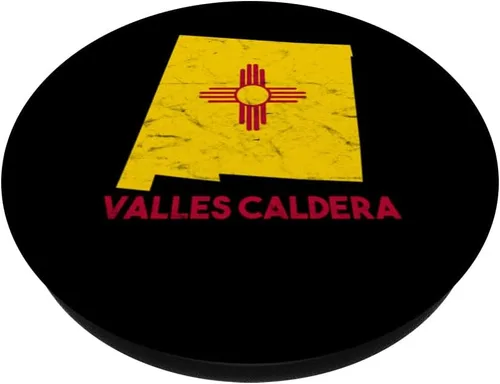 Vista 2 de I Love Valles Caldera New Mexico NM Retro Souvenir Vacaciones PopSockets PopGrip intercambiables