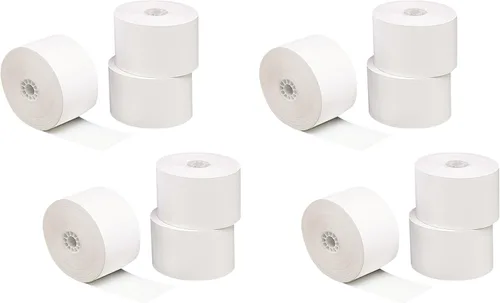 Vista 3 de Universal 35765 Rollos de papel térmico de una sola capa, 4 3/8 pulgadas x 127 pies, blanco (caja de 50)