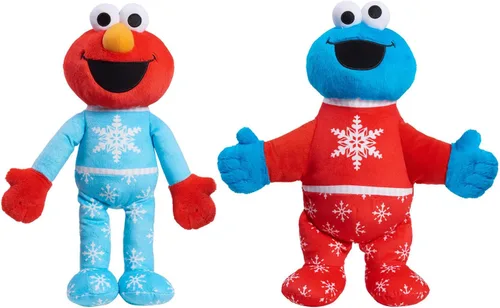 Vista 5 de Sesame Street Holiday - Animal de peluche grande de 15 pulgadas, peluche súper suave, juguetes para niños a partir de 18 meses Just Play