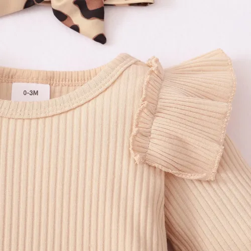 Vista 3 de Renotemy Ropa para bebé recién nacida, conjuntos de ropa con volantes y pantalones florales