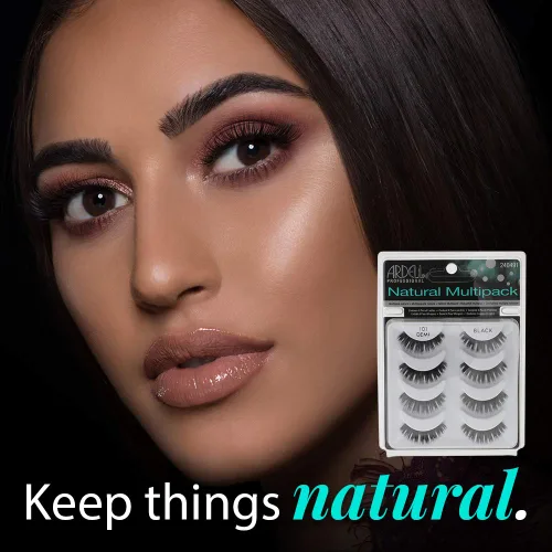Vista 2 de Ardell Demi Wispies #101 - Pestañas postizas de aspecto natural, color negro, ligeras, de aspecto natural, 4 pares x 1 paquete