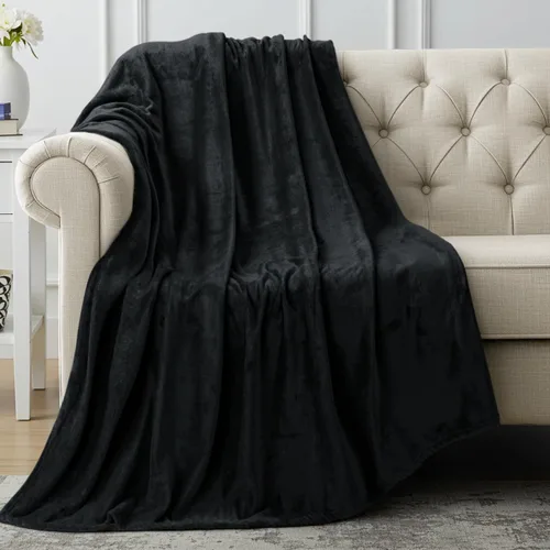 Vista 104 de Utopia Bedding - Manta de vellón de lujo, mullida, antiestática; manta de suave microfibra de 8.8 oz/yd² (300 g/m²) para sofá y cama; tamaño Gris