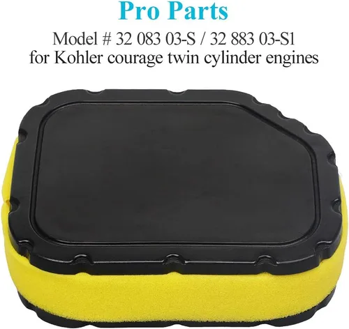 Vista 2 de HOODELL Paquete de 2 filtros de aire 32 083 03 para Kohler Courage Engine SV710 SV715 SV720 SV730 SV735 SV740 para cortacésped, repuesto para 32 083