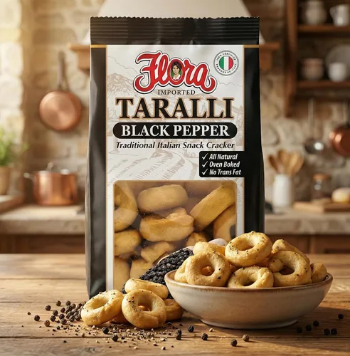 Vista 4 de Taralli importado de flora (pimienta negra)