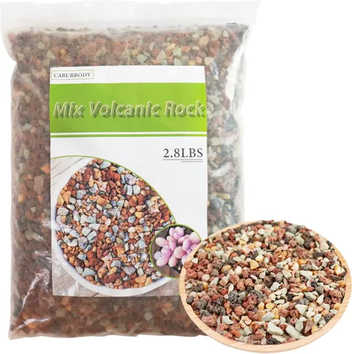 Vista 14 de Rocas de lava roja para plantas, 100% roca volcánica pura, sin tintes ni productos químicos, el mejor aderezo para plantas suculentas de cactus
